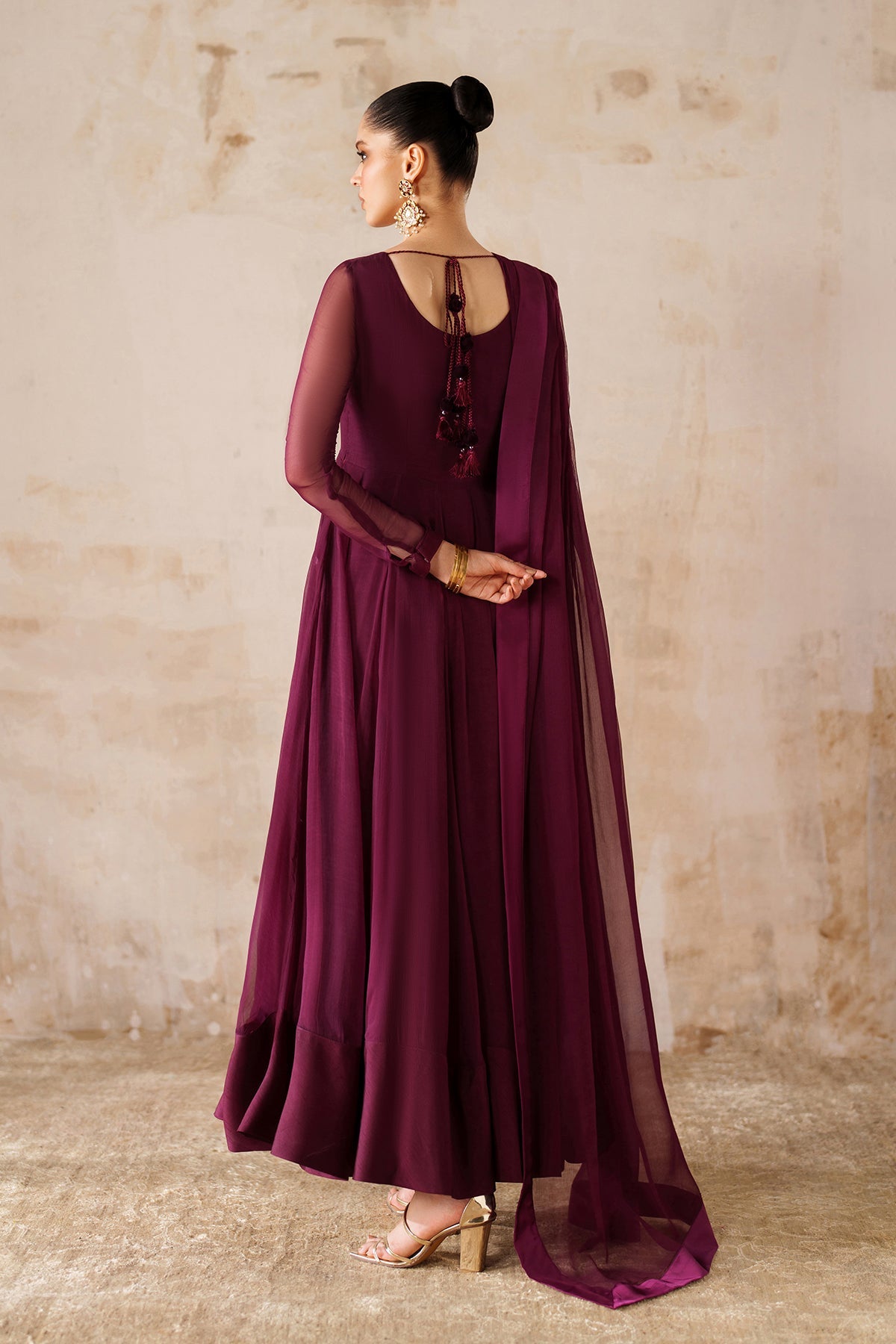 EMBROIDERED CHIFFON EN-1218