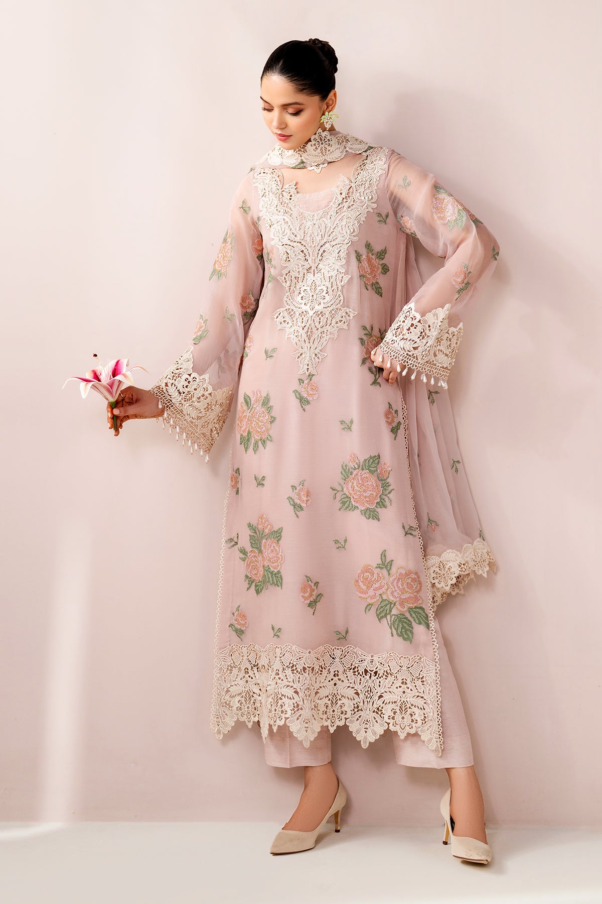 EMBROIDERED CHIFFON UF-4189