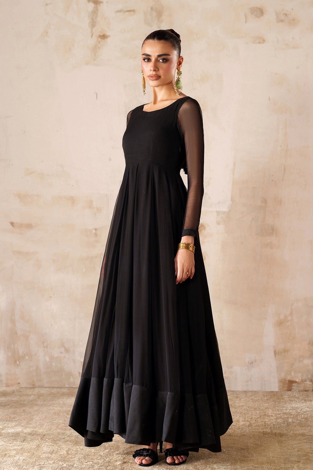 EMBROIDERED CHIFFON EN-1217
