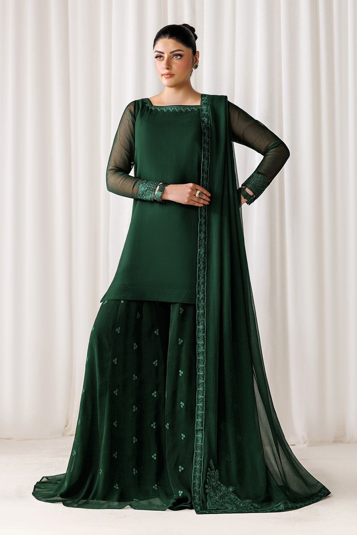 PLAIN CHIFFON DUPATTA-110