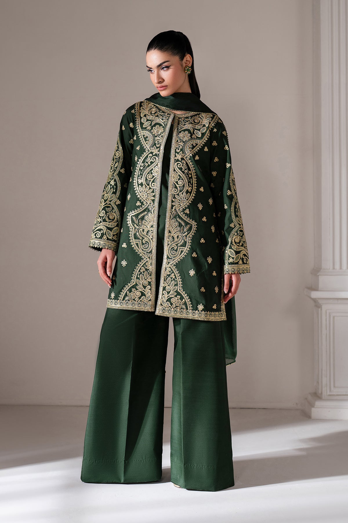EMBROIDERED RAW SILK SF-4139