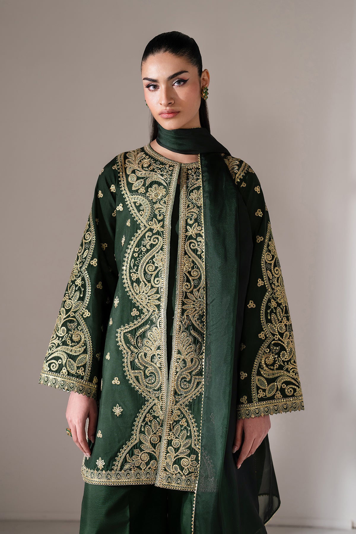 EMBROIDERED RAW SILK SF-4139