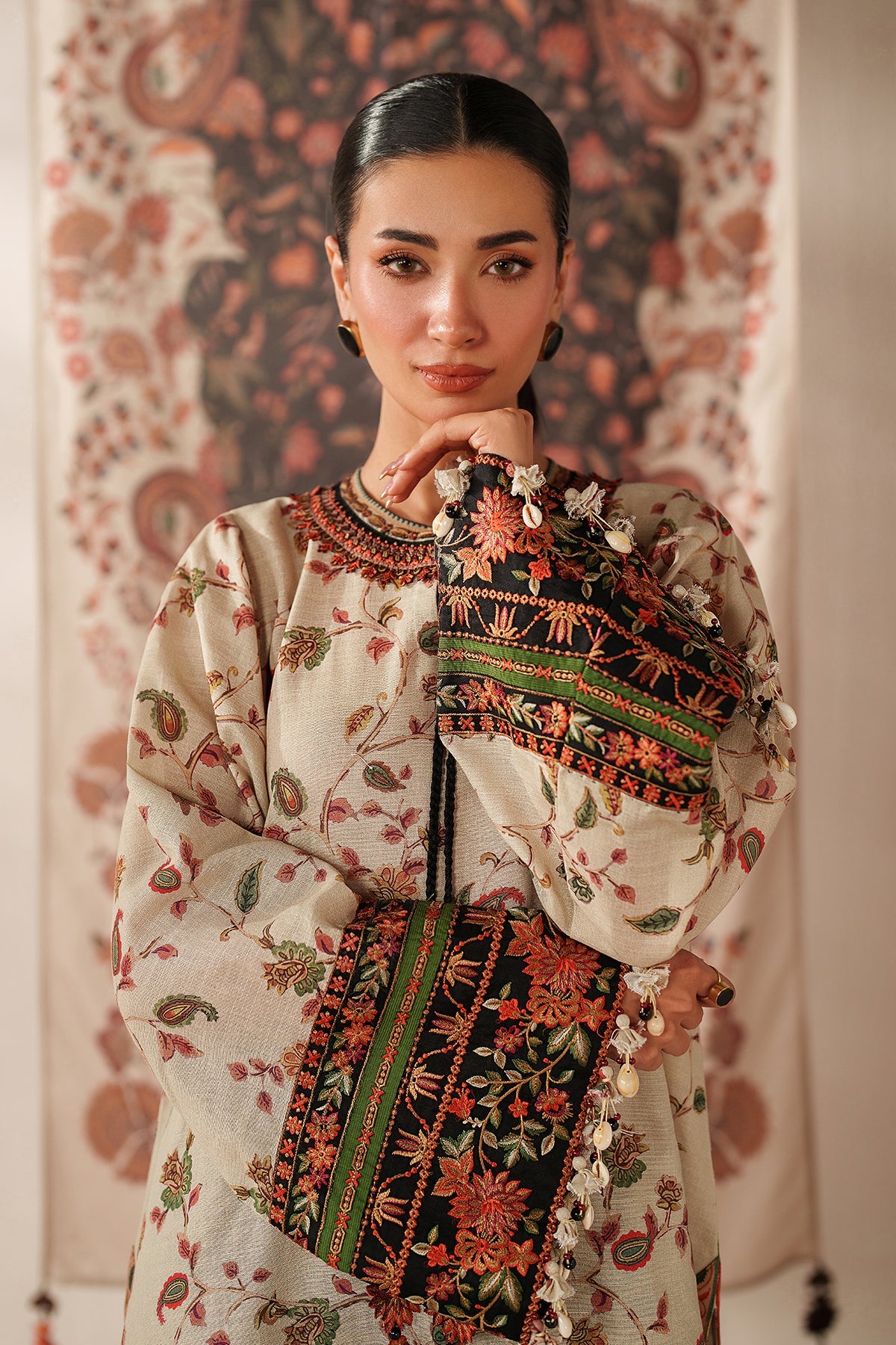 EMBROIDERED KHADDAR UF-4356