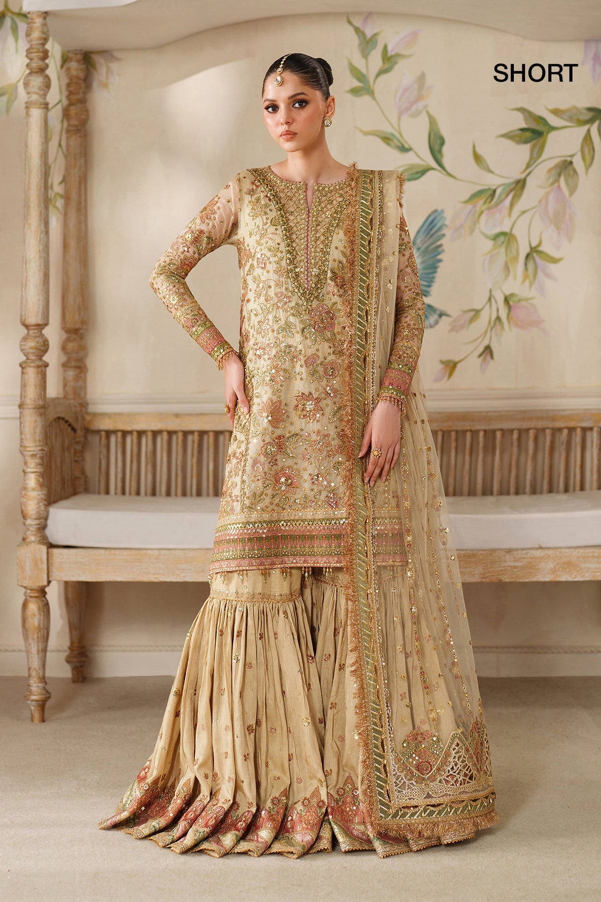 EMBROIDERED NET CH14-02 UNSTITCHED