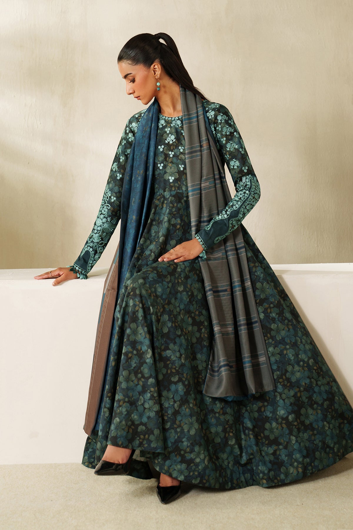 EMBROIDERED PRINTED KHADDAR PR-1231