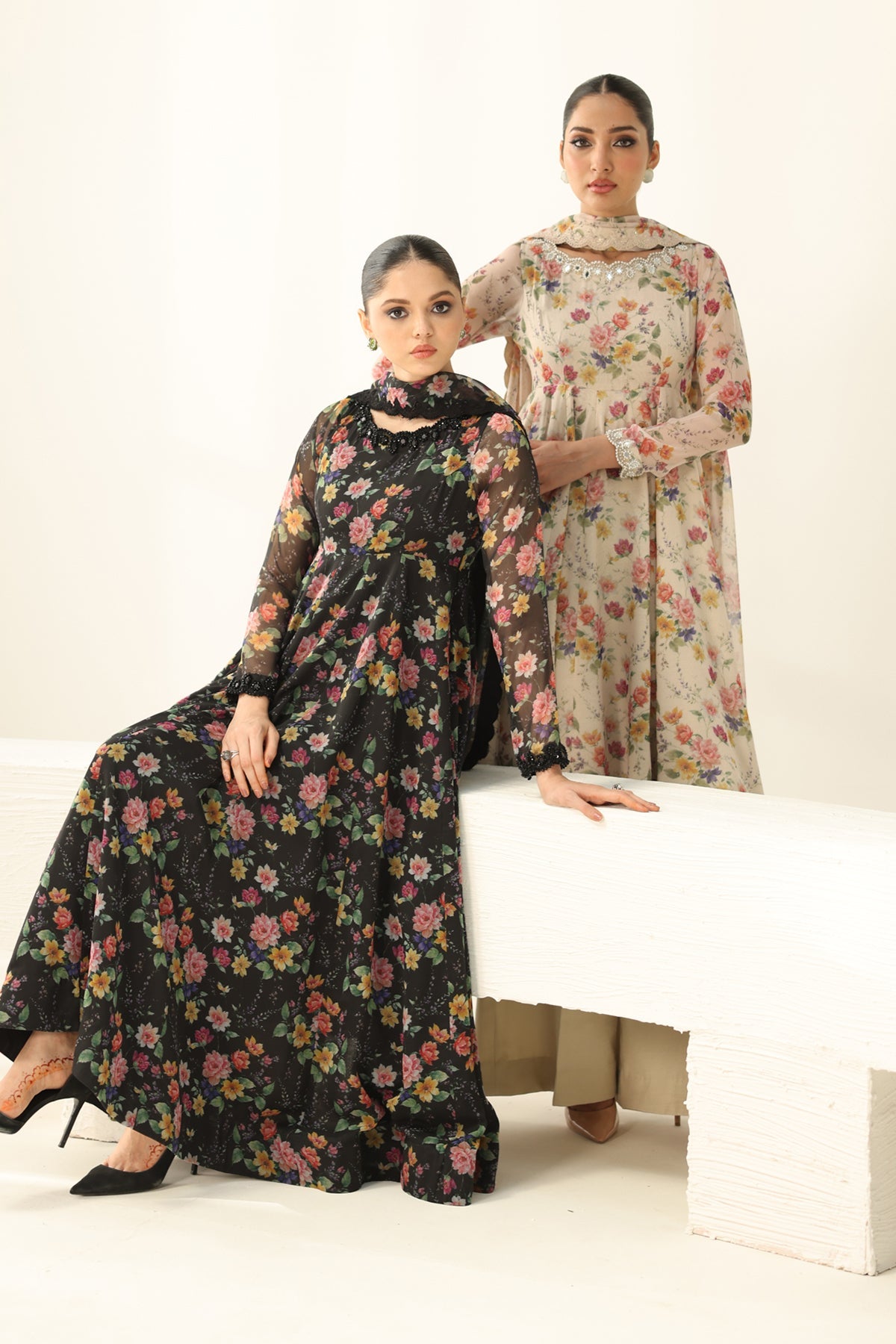 EMBROIDERED CHIFFON PR-1159
