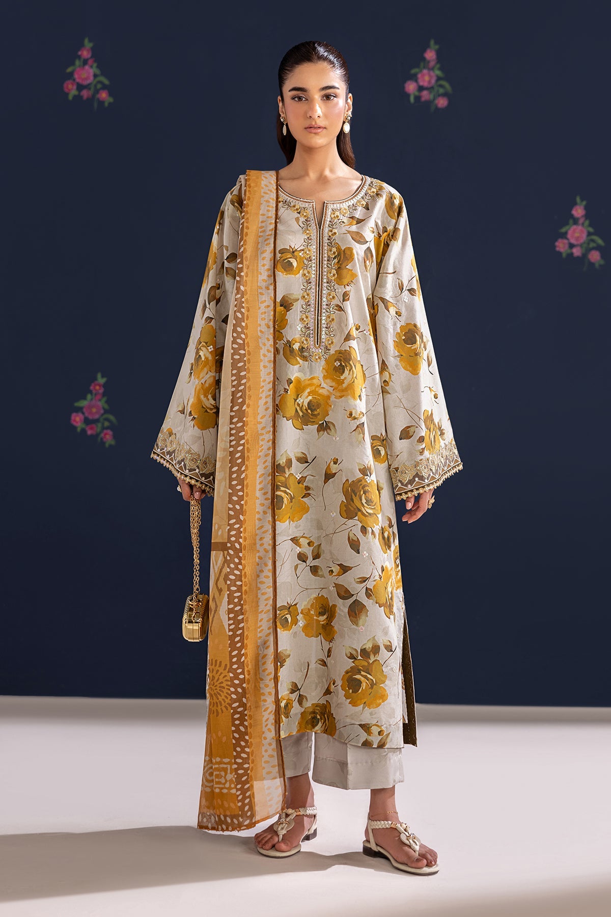 EMBROIDERED LAWN UF-4462