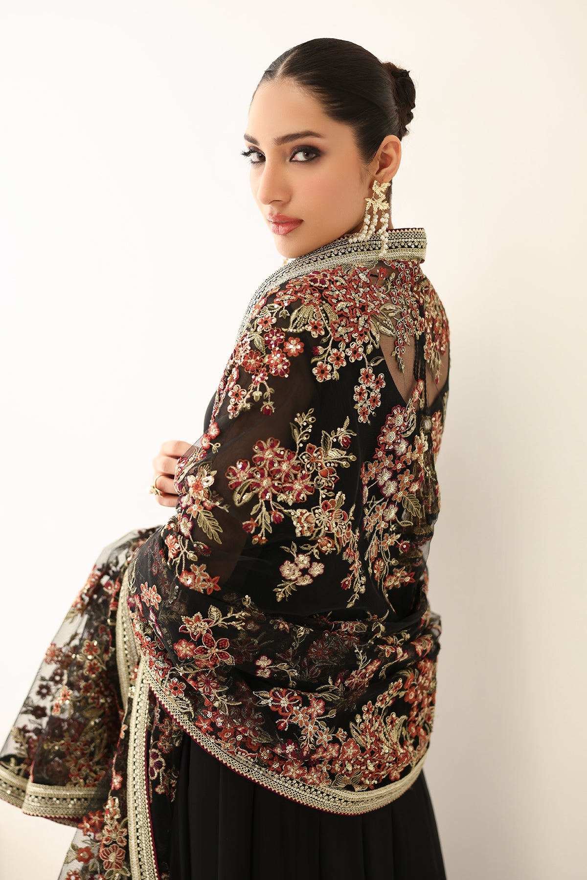 EMBROIDERED CHIFFON PR-1161