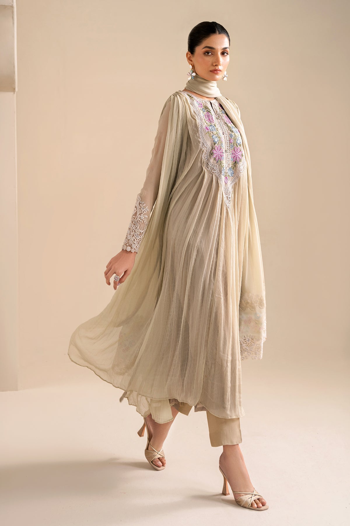 EMBROIDERED CHIFFON PR-924