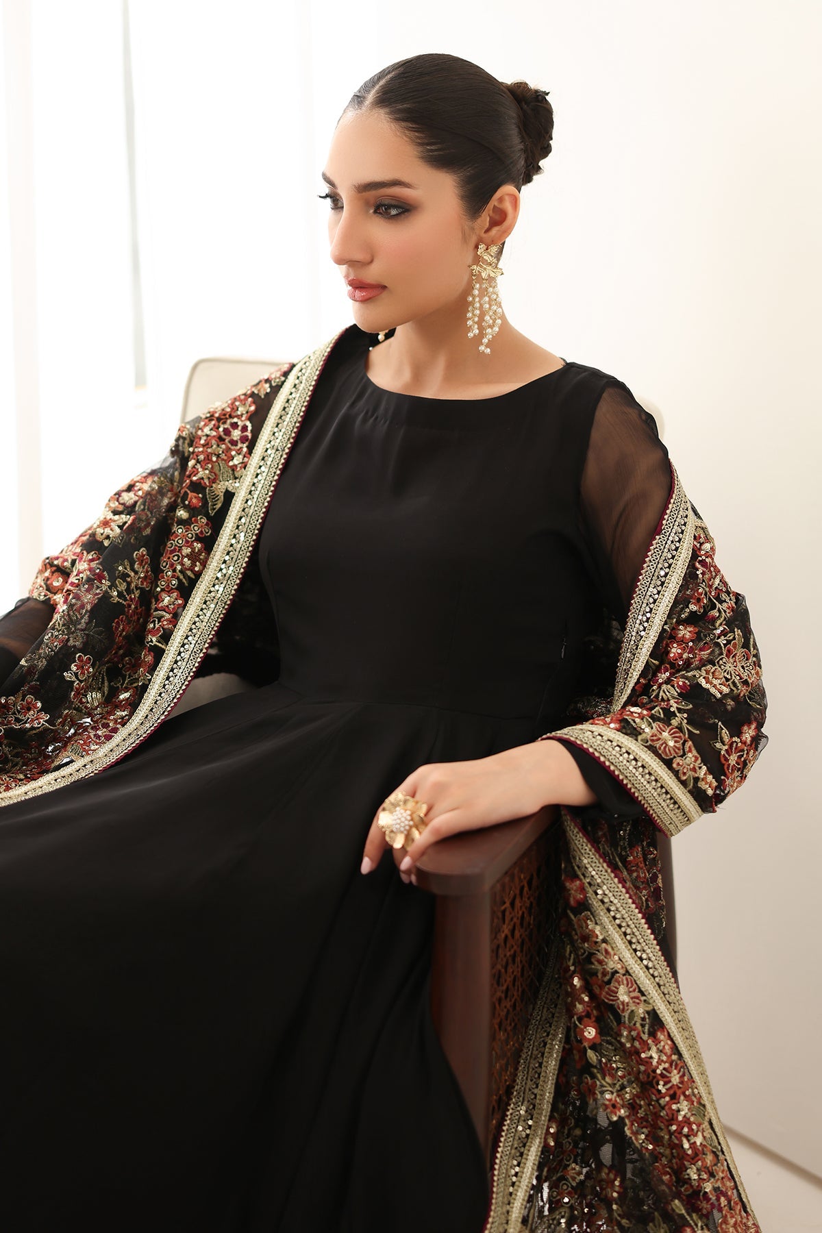 EMBROIDERED CHIFFON PR-1161