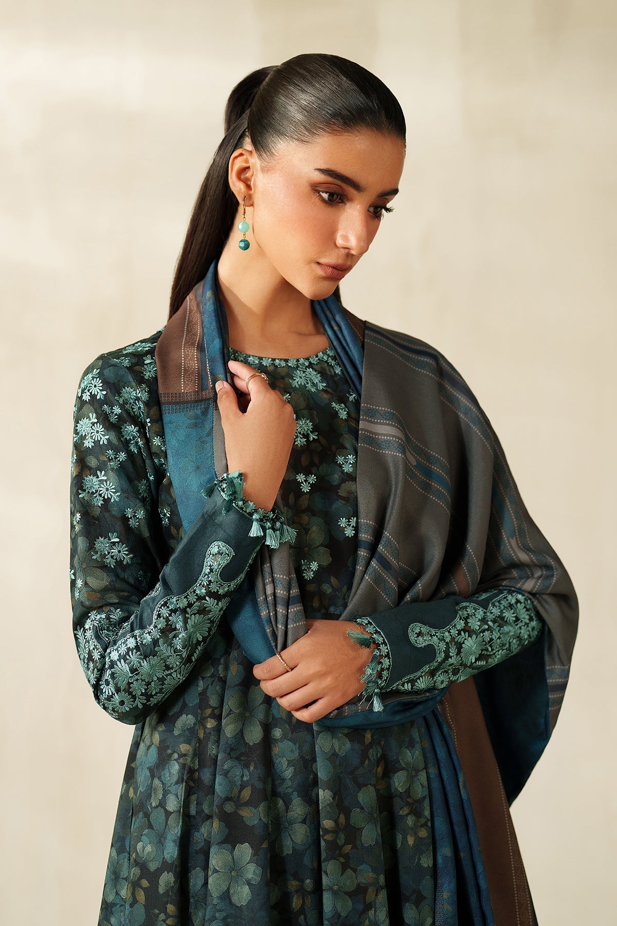 EMBROIDERED PRINTED KHADDAR PR-1231