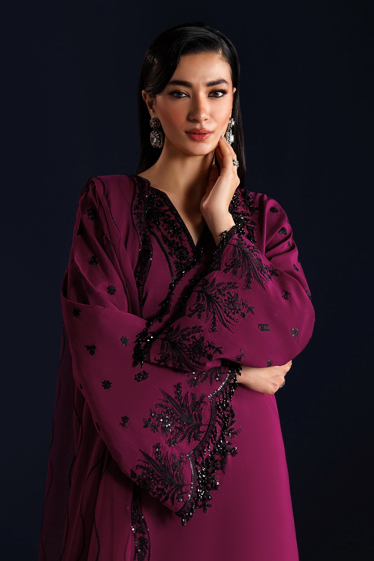 EMBROIDERED CHIFFON PR-1321