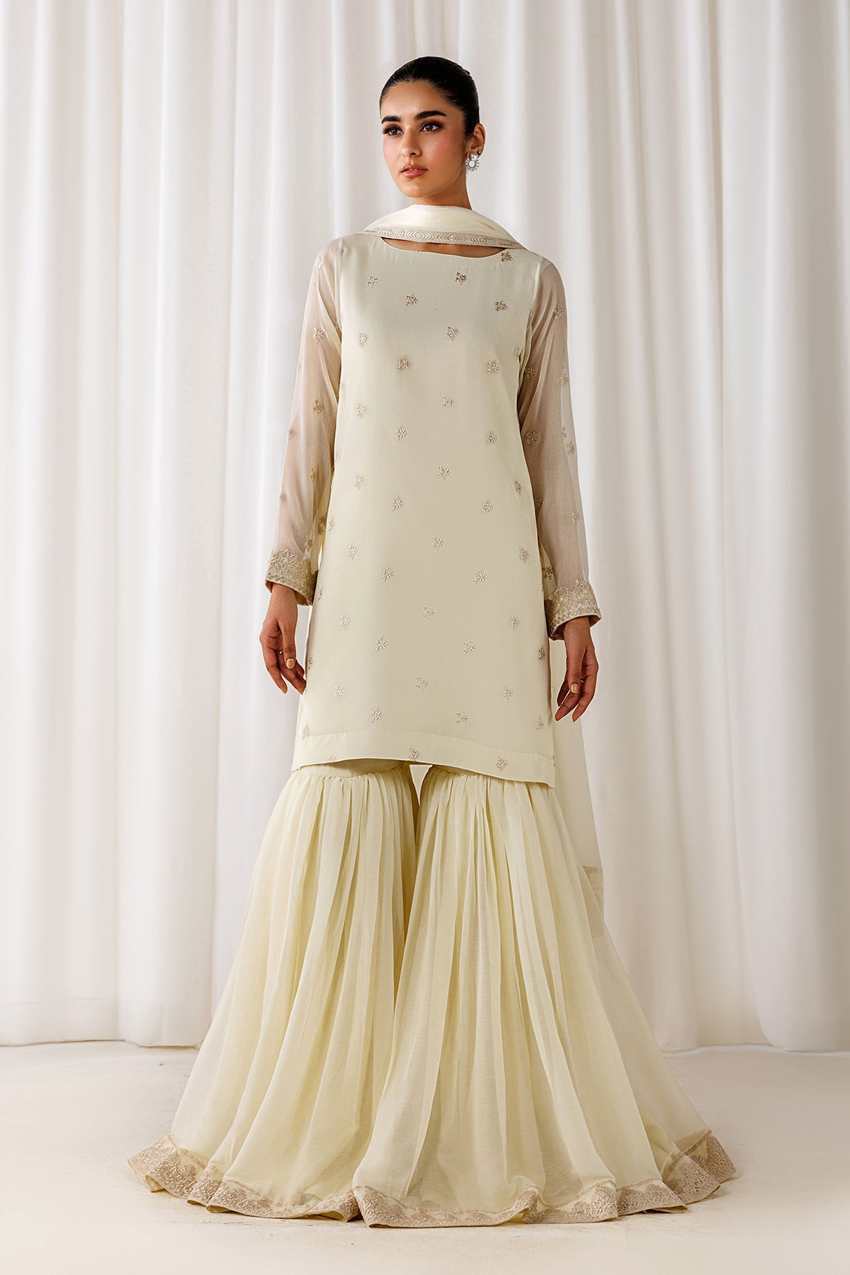 EMBROIDERED CHIFFON EN-1309