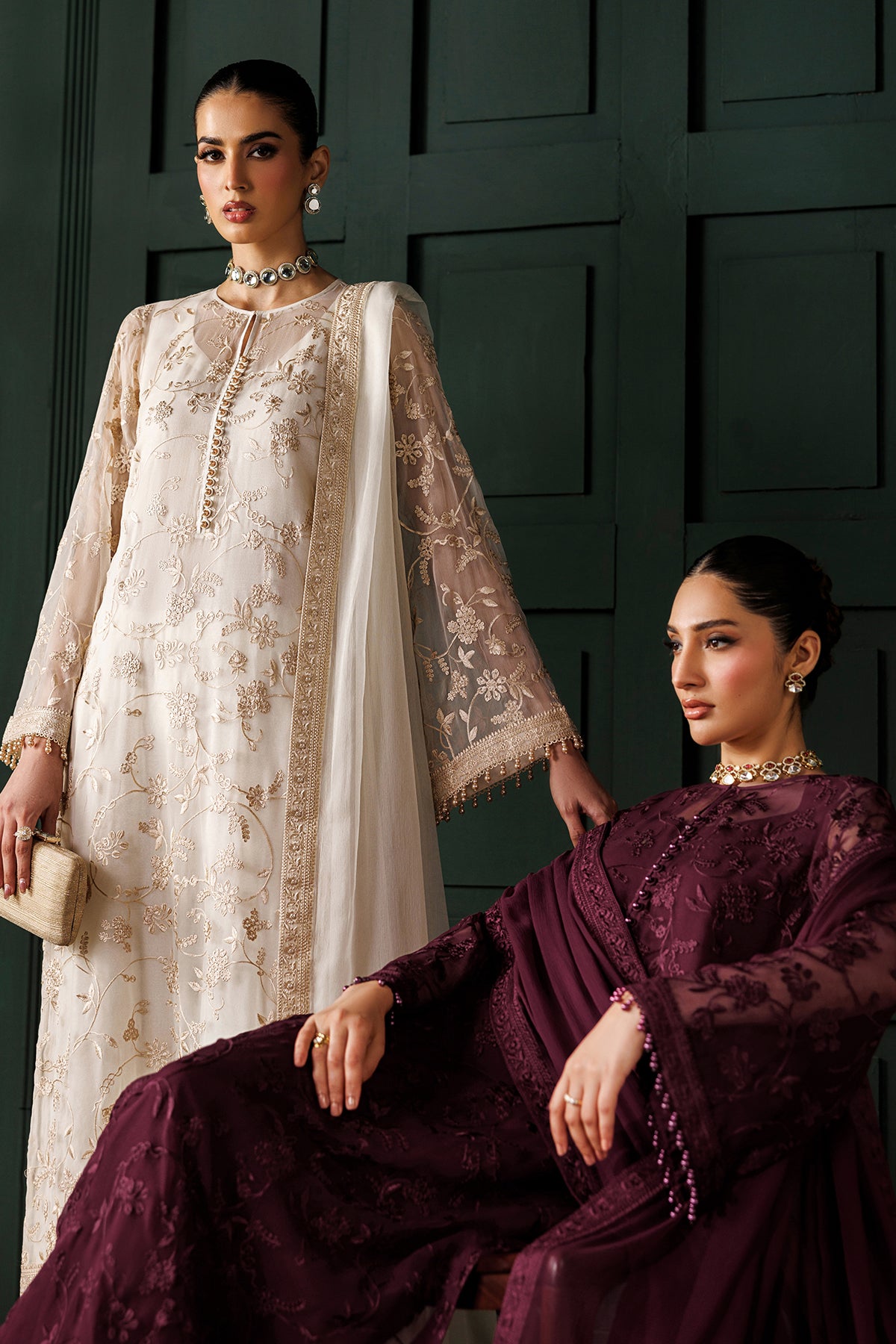 EMBROIDERED CHIFFON UF-4436