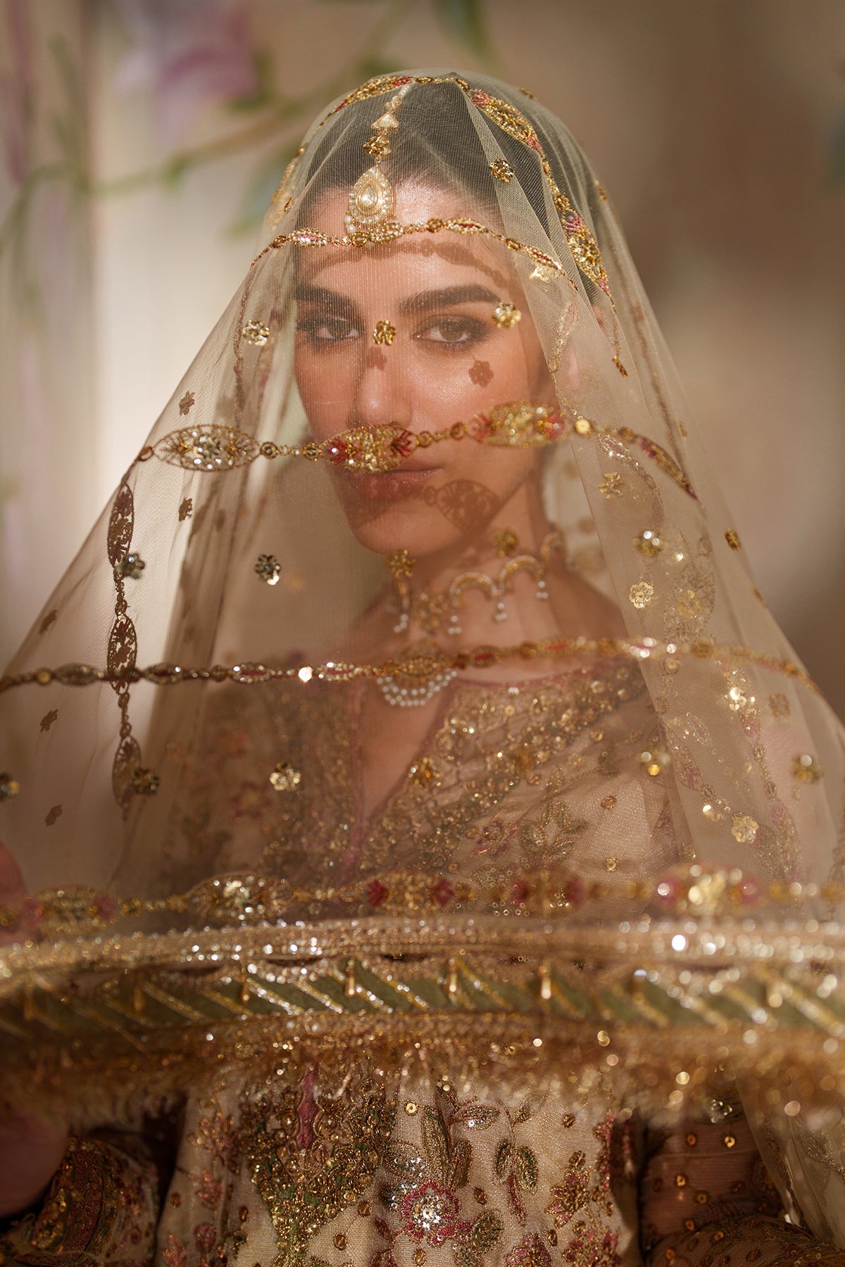 EMBROIDERED NET CH14-02 UNSTITCHED