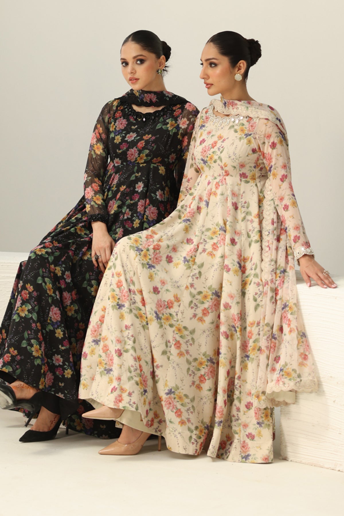 EMBROIDERED CHIFFON PR-1158