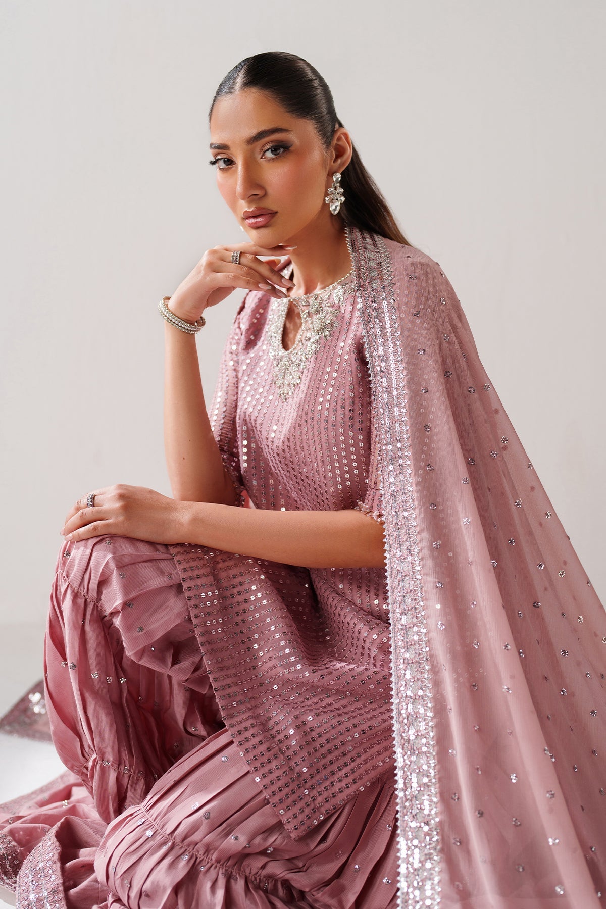 EMBROIDERED CHIFFON UF-4388