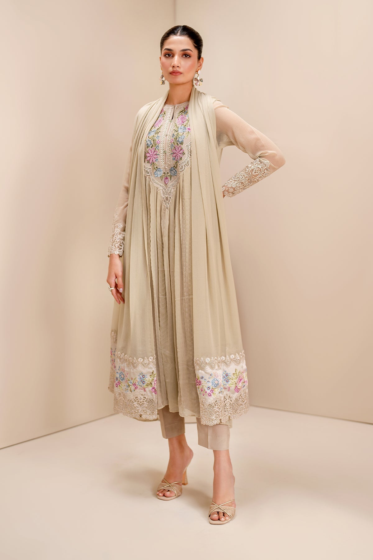 EMBROIDERED CHIFFON PR-924