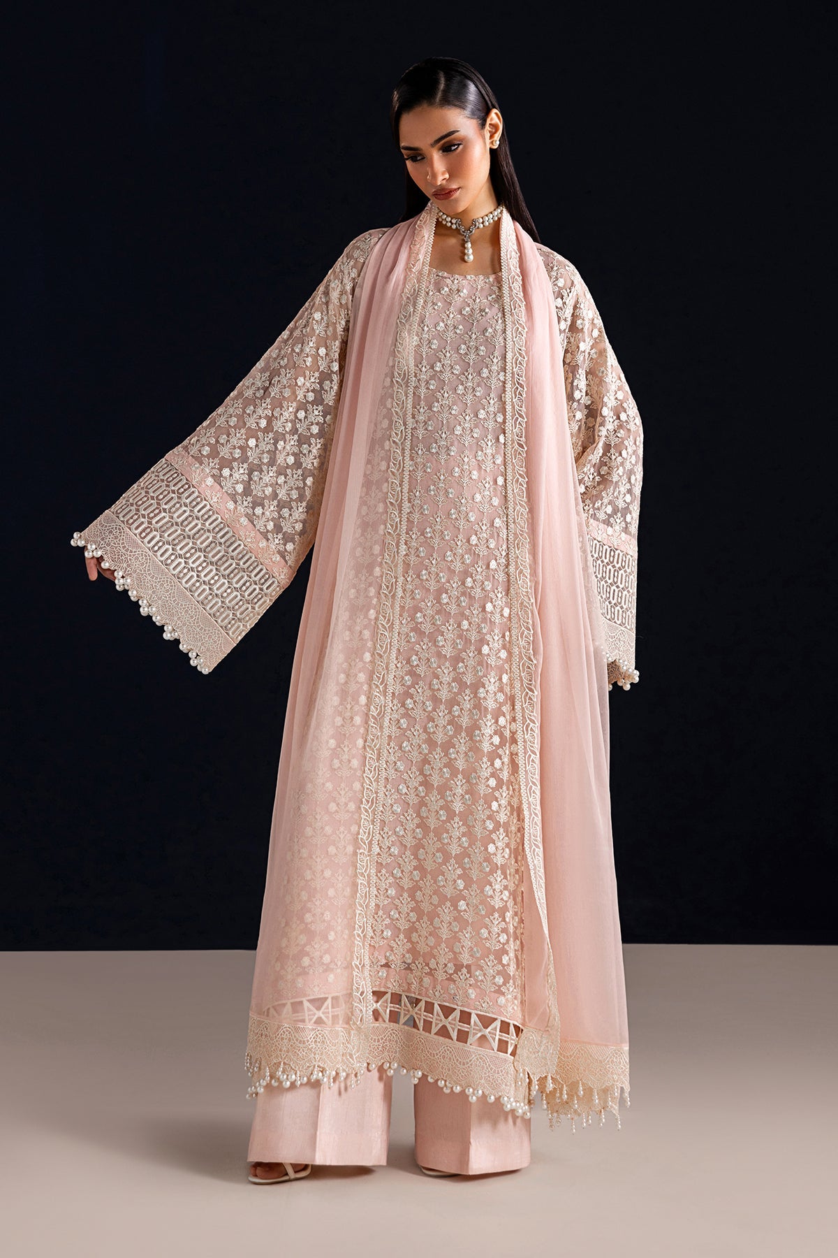EMBROIDERED CHIFFON UF-4533