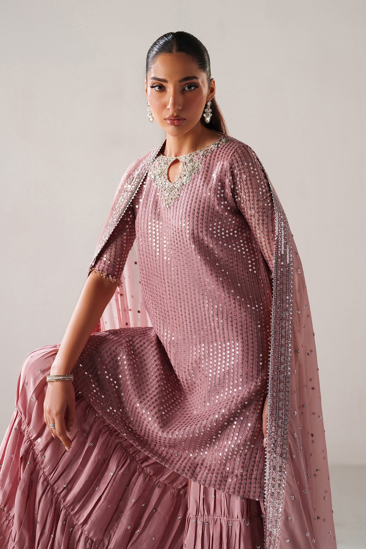 EMBROIDERED CHIFFON UF-4388