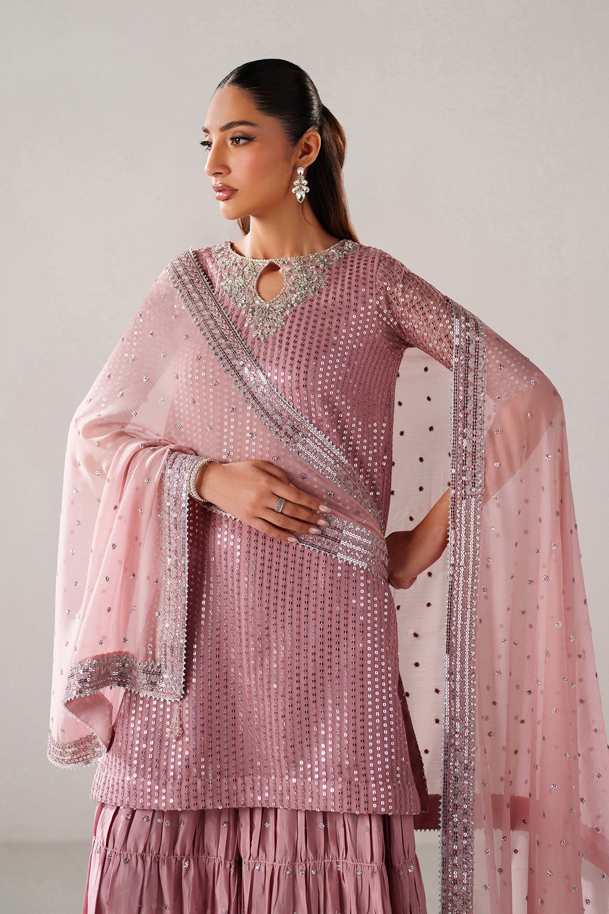 EMBROIDERED CHIFFON UF-4388