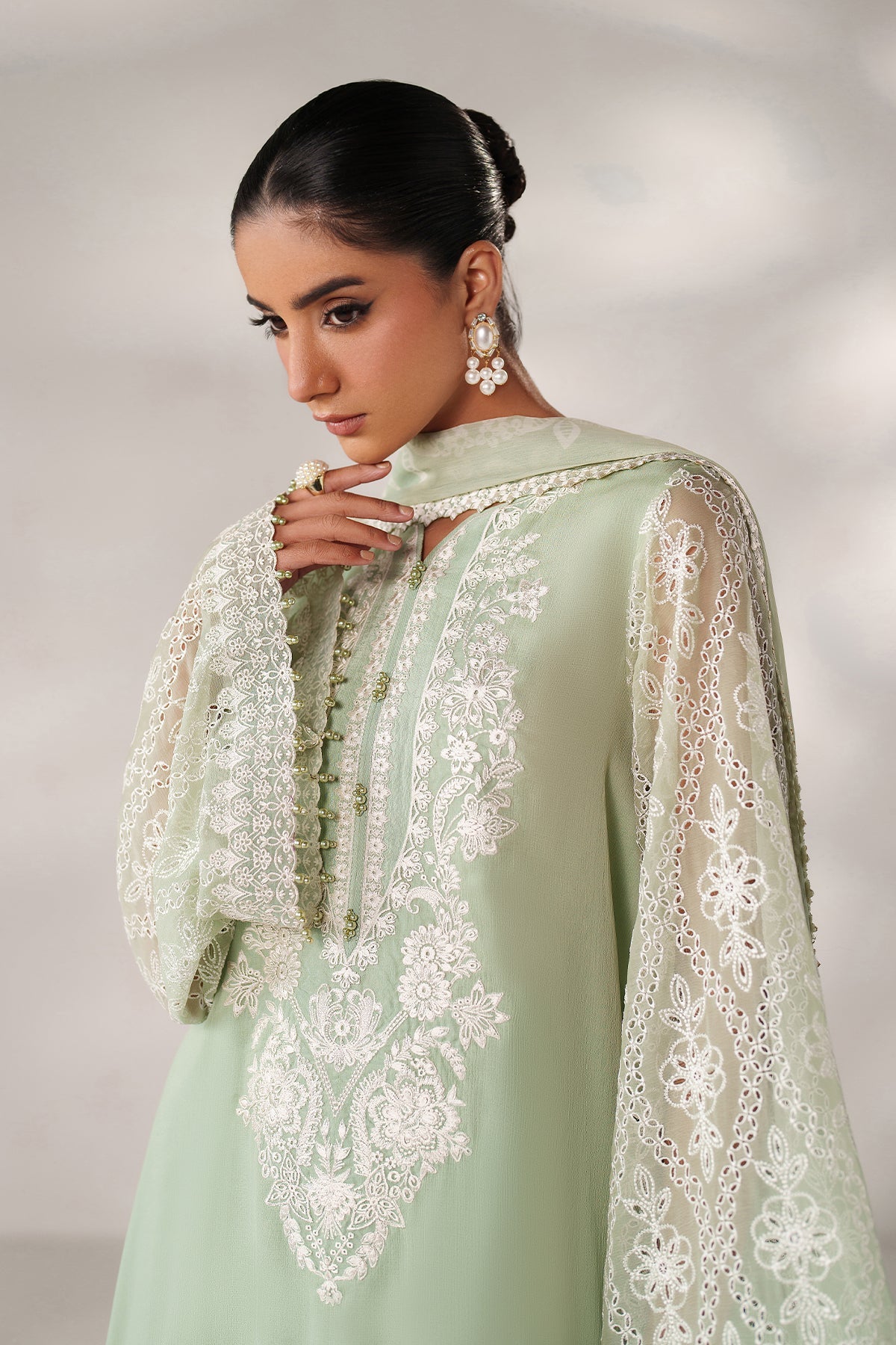 EMBROIDERED CHIFFON PR-1248