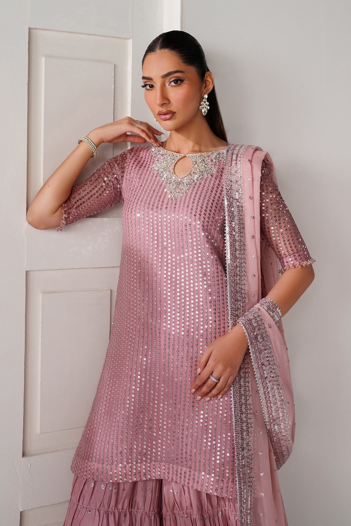 EMBROIDERED CHIFFON SF-4388