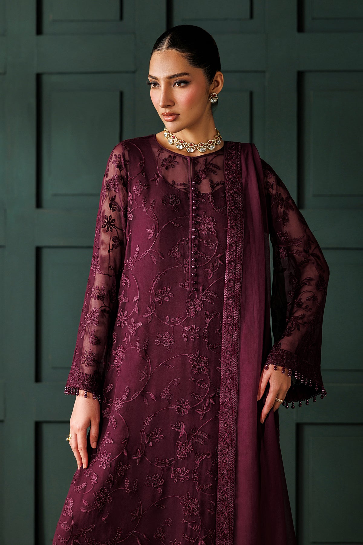 EMBROIDERED CHIFFON UF-4436