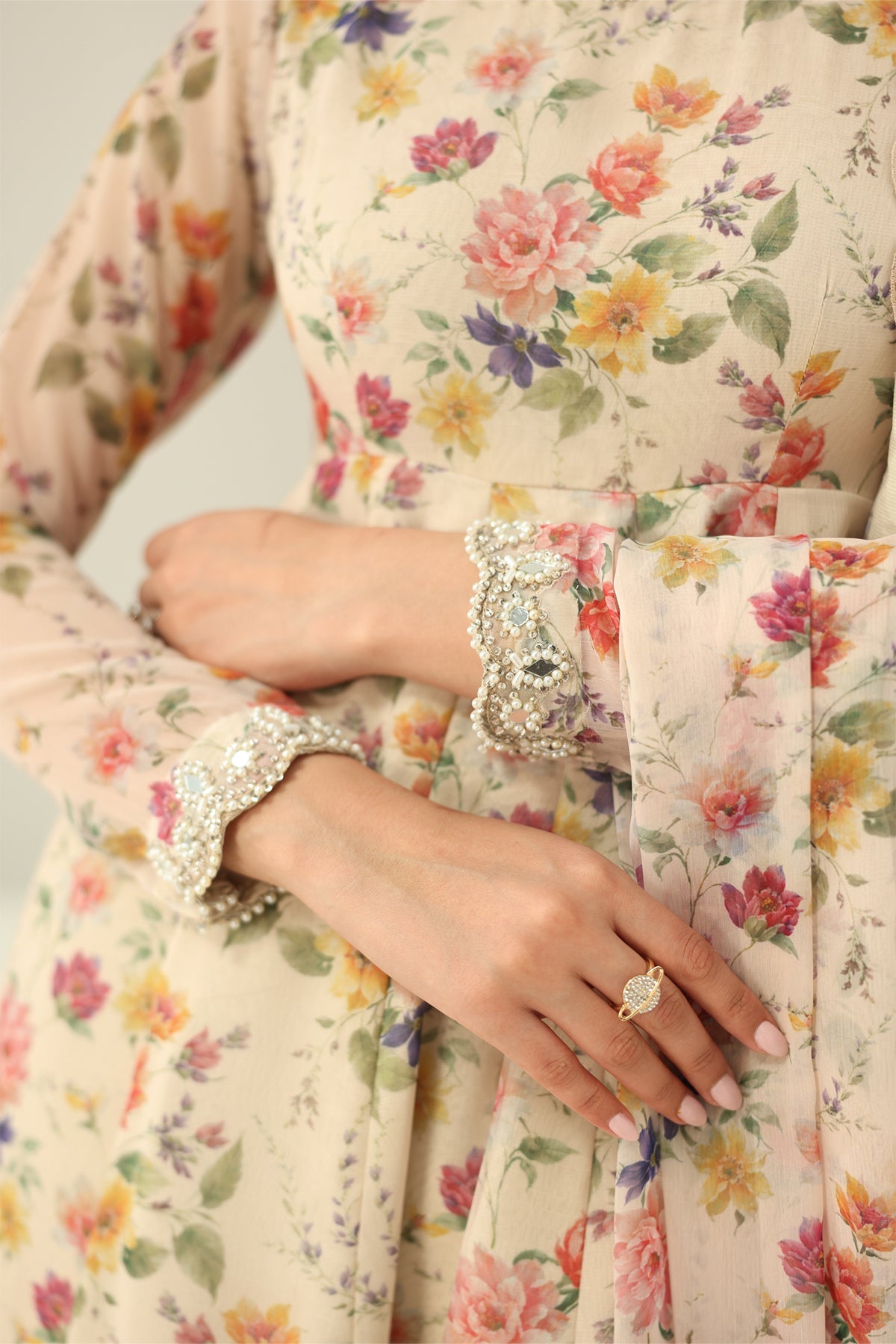 EMBROIDERED CHIFFON PR-1159