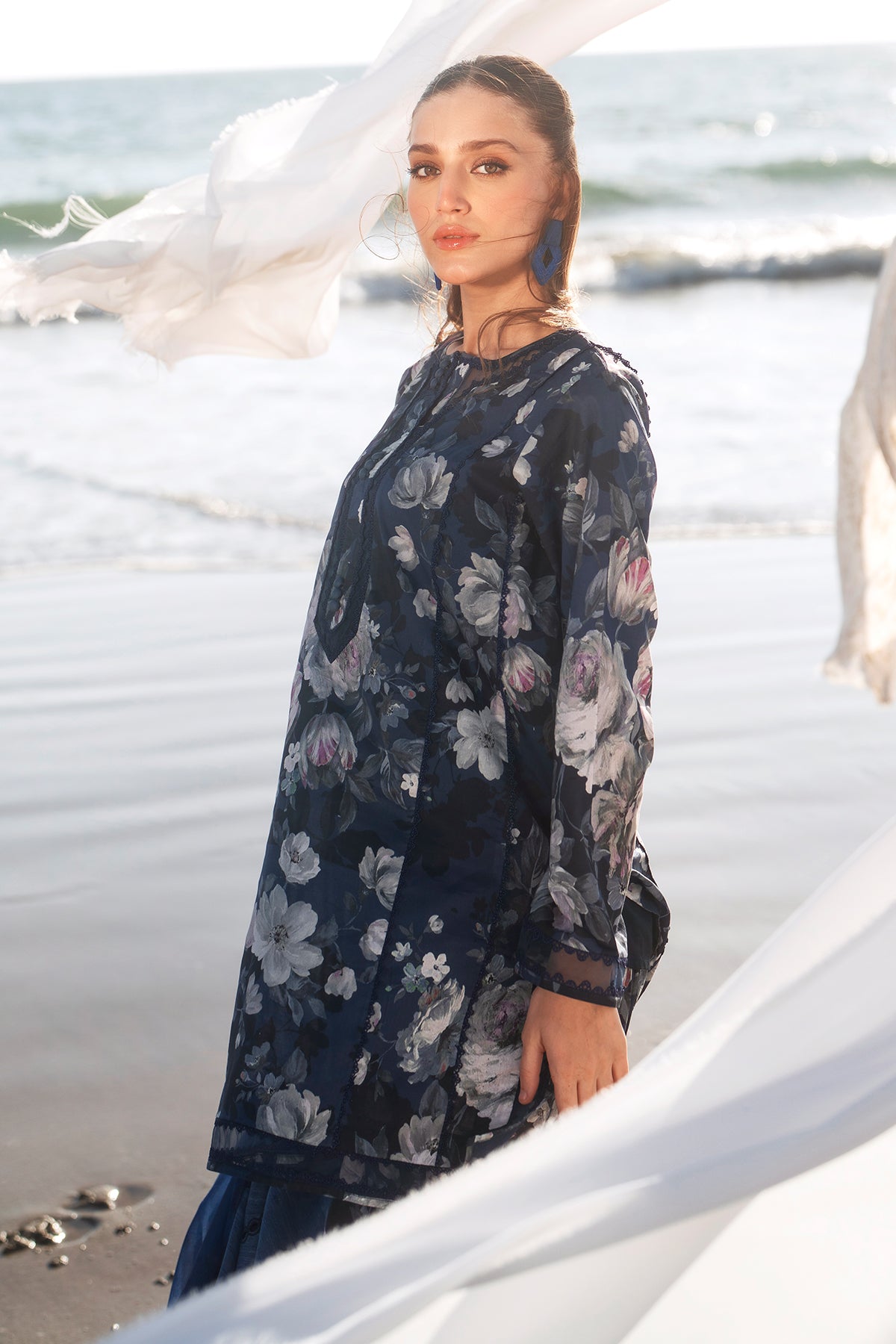 EMBROIDERED PRINTED LAWN SF-4085
