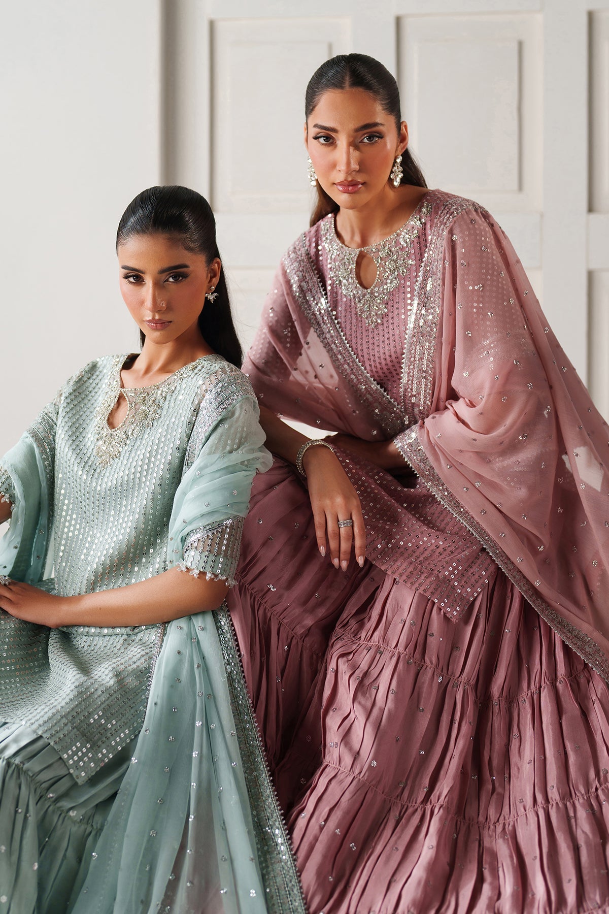 EMBROIDERED CHIFFON UF-4389