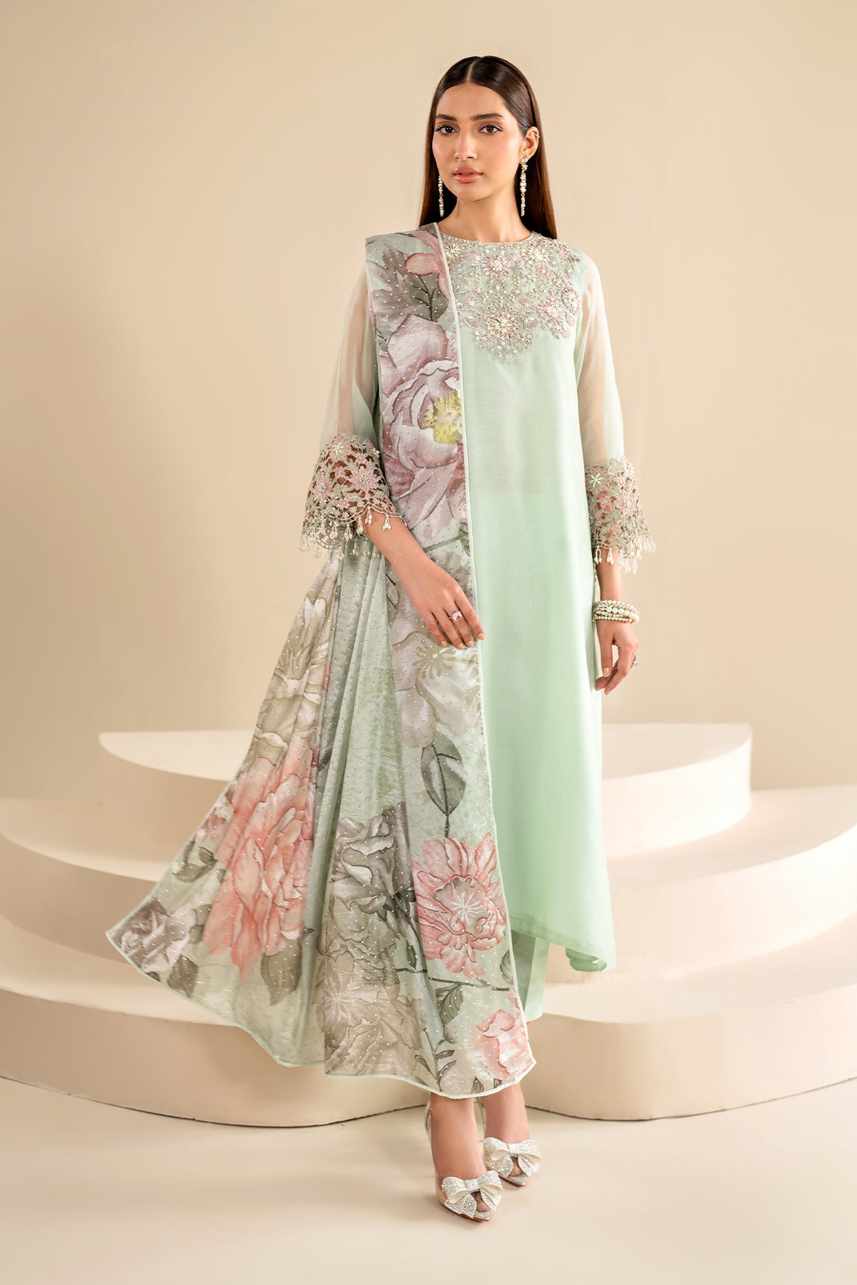 EMBROIDERED CHIFFON PR-920