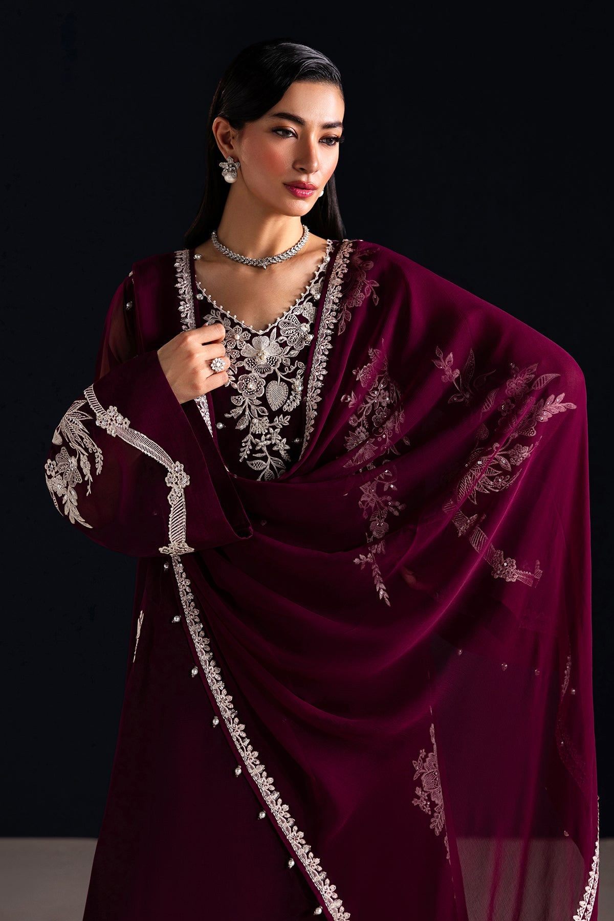 EMBROIDERED CHIFFON PR-1322