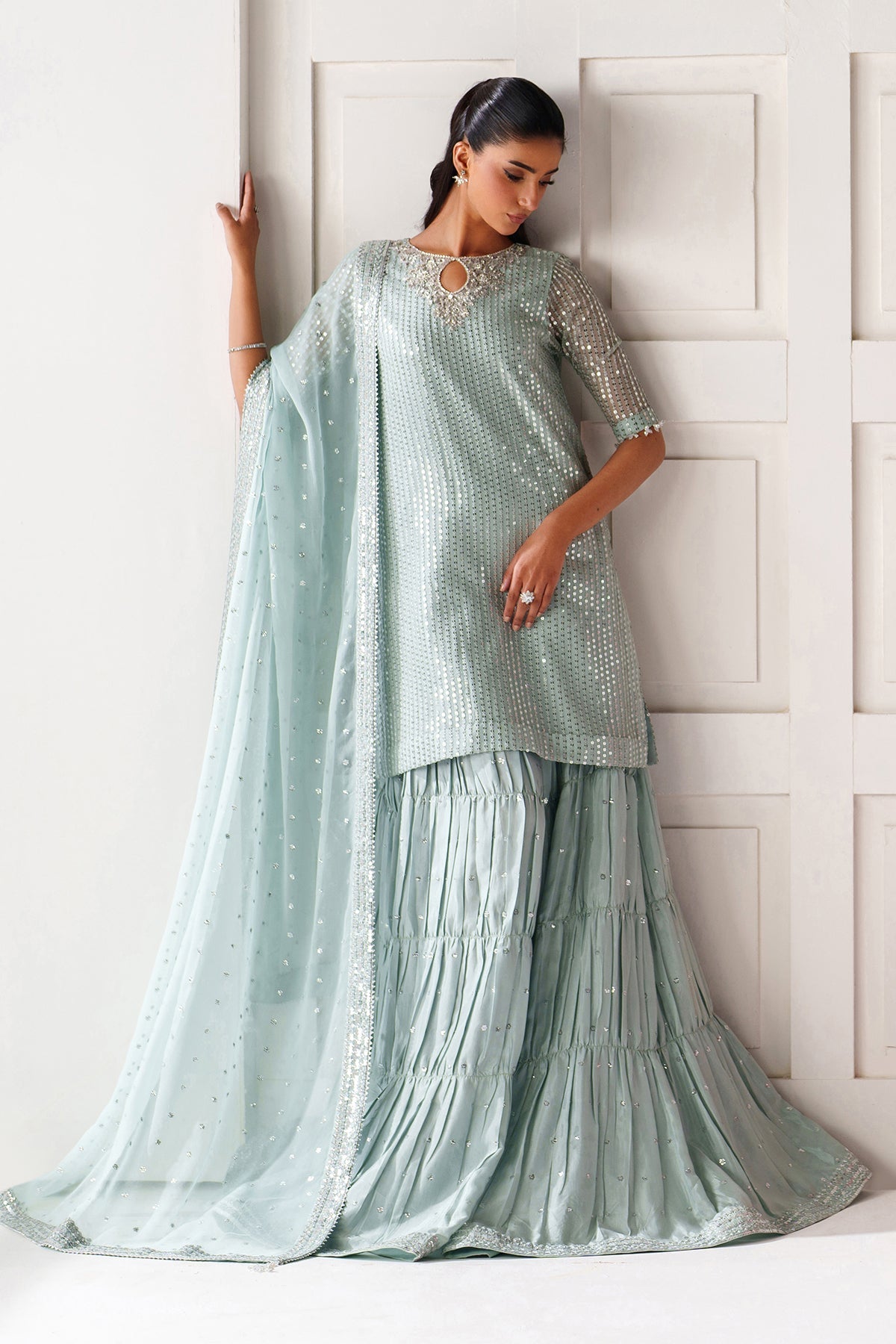 EMBROIDERED CHIFFON SF-4389
