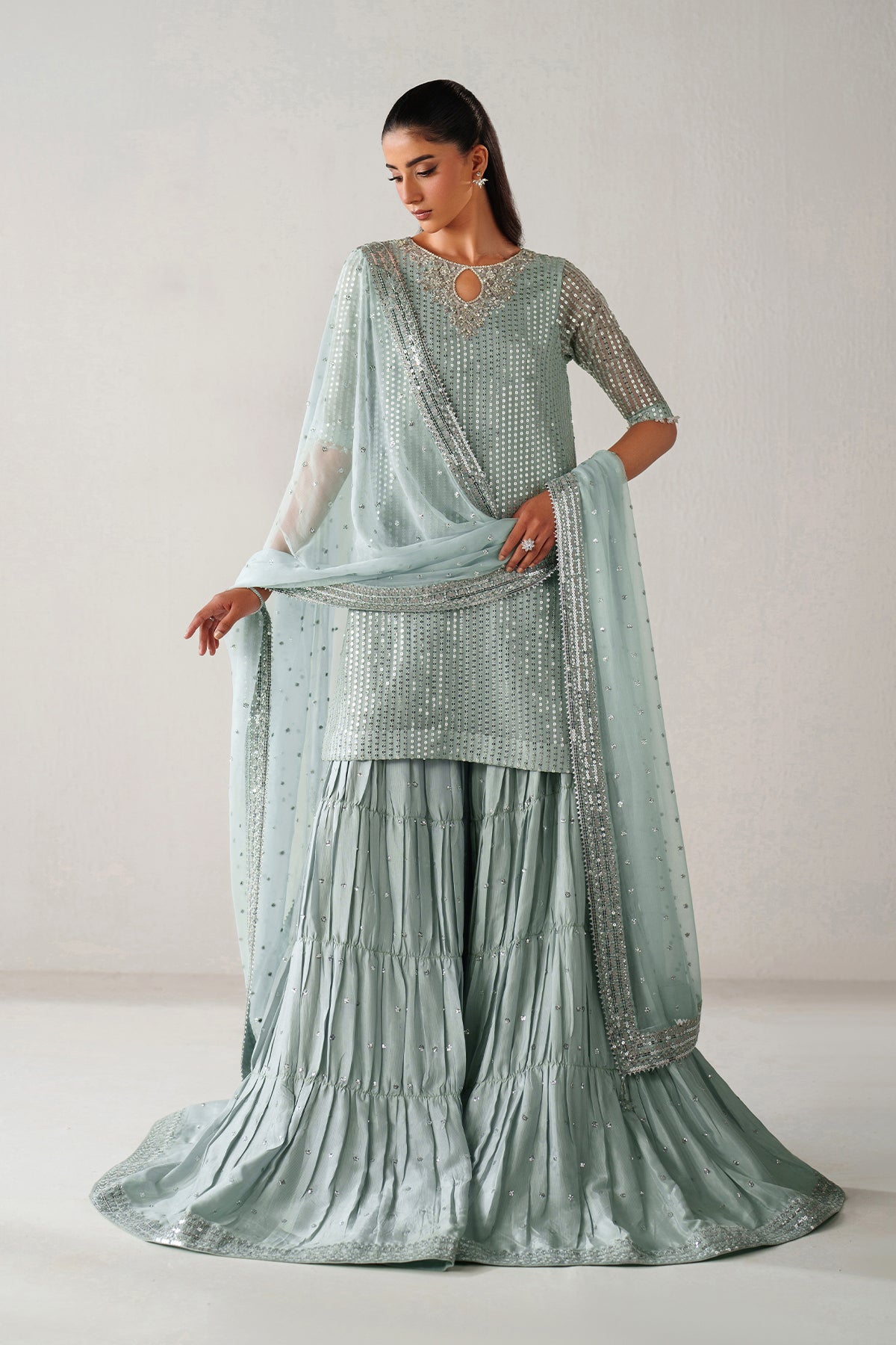 EMBROIDERED CHIFFON SF-4389
