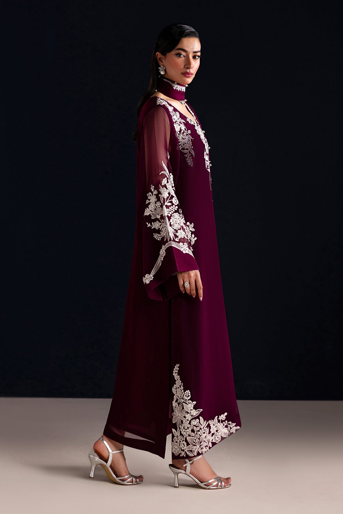 EMBROIDERED CHIFFON PR-1322