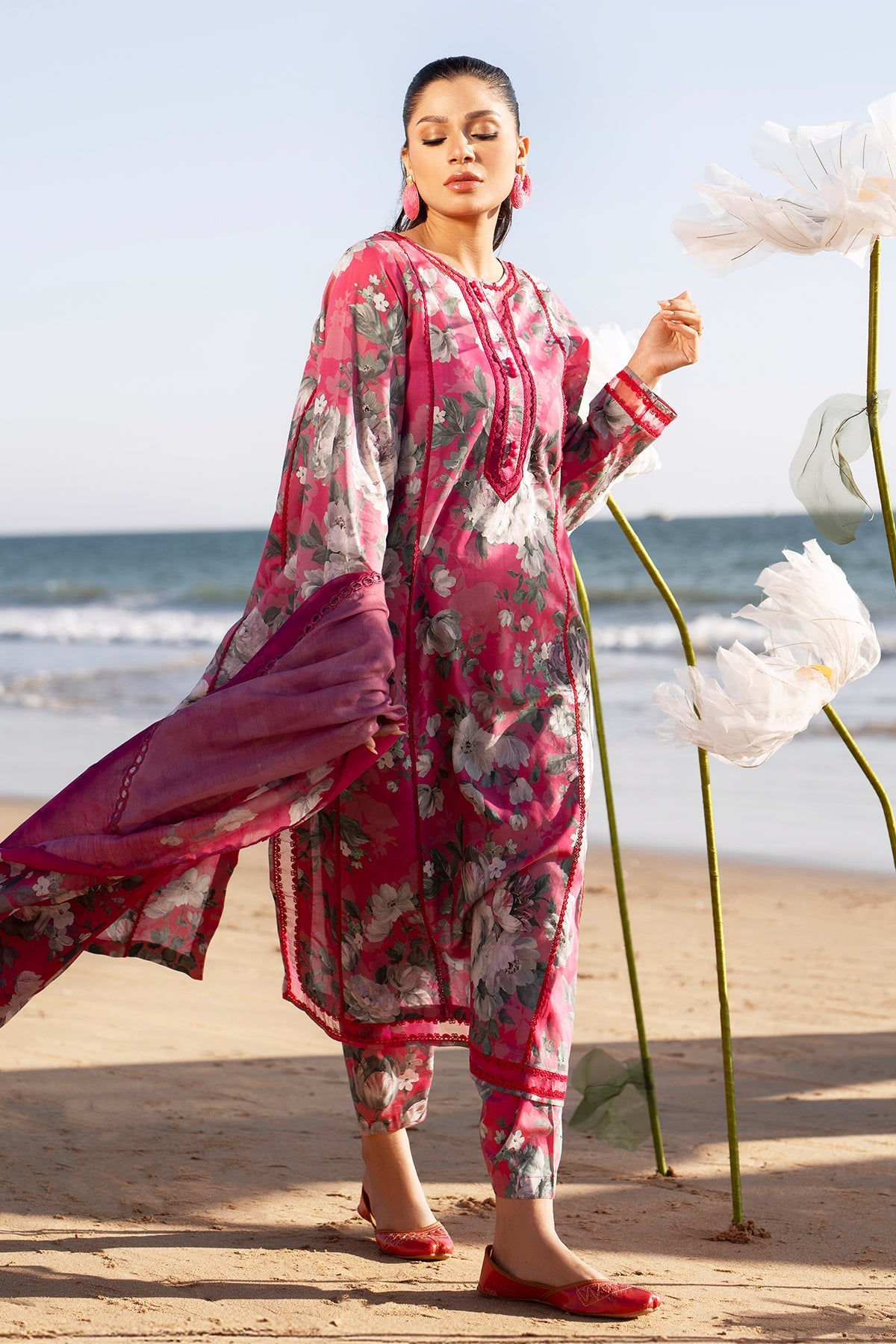 EMBROIDERED PRINTED LAWN SF-4086