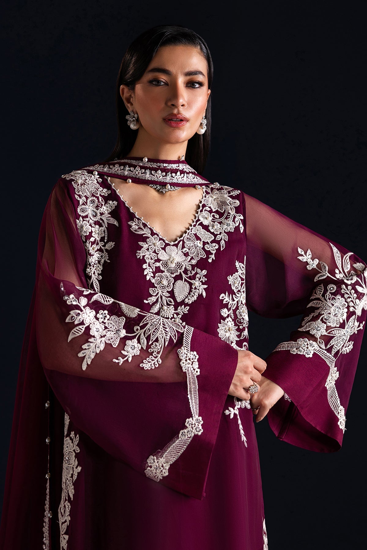 EMBROIDERED CHIFFON PR-1322
