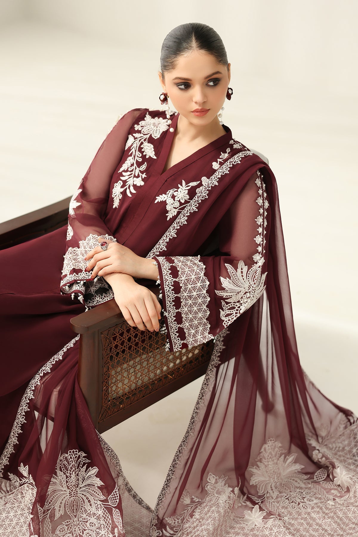 EMBROIDERED CHIFFON PR-1160