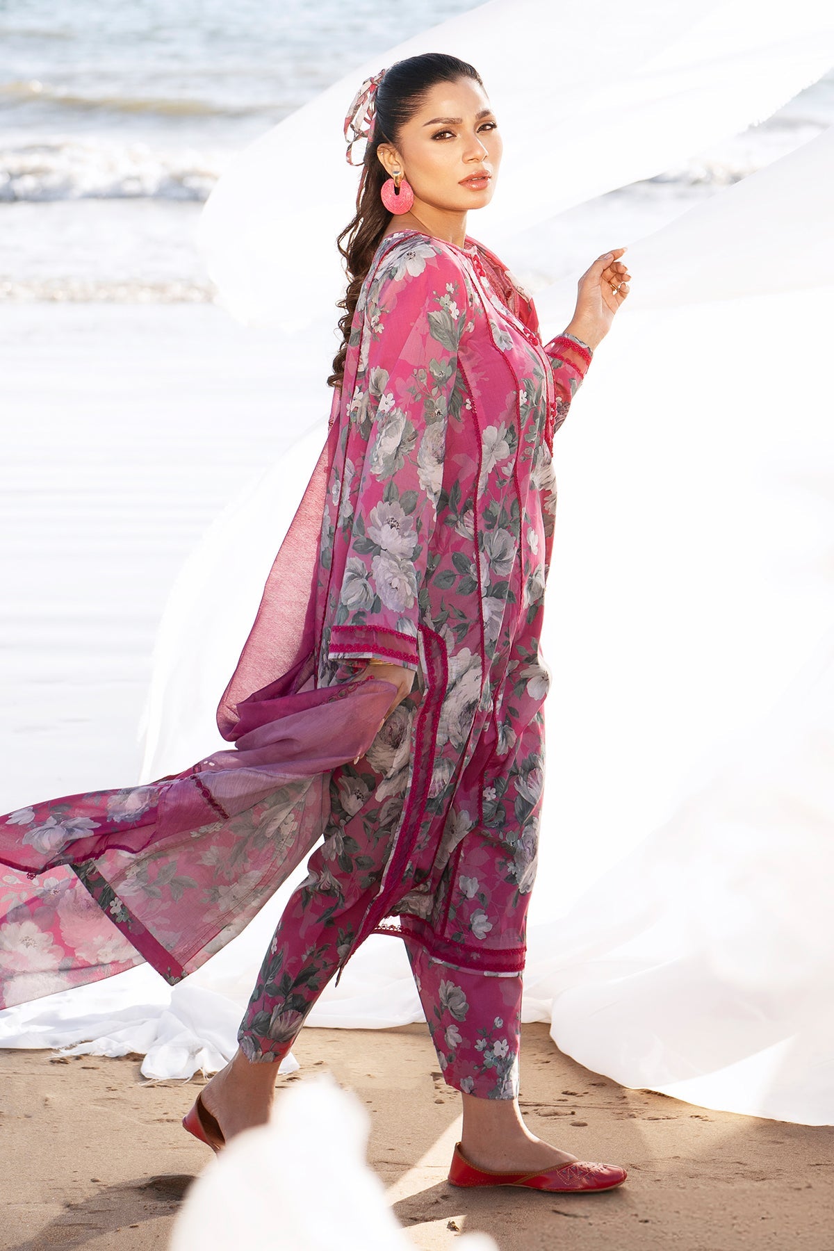 EMBROIDERED PRINTED LAWN SF-4086