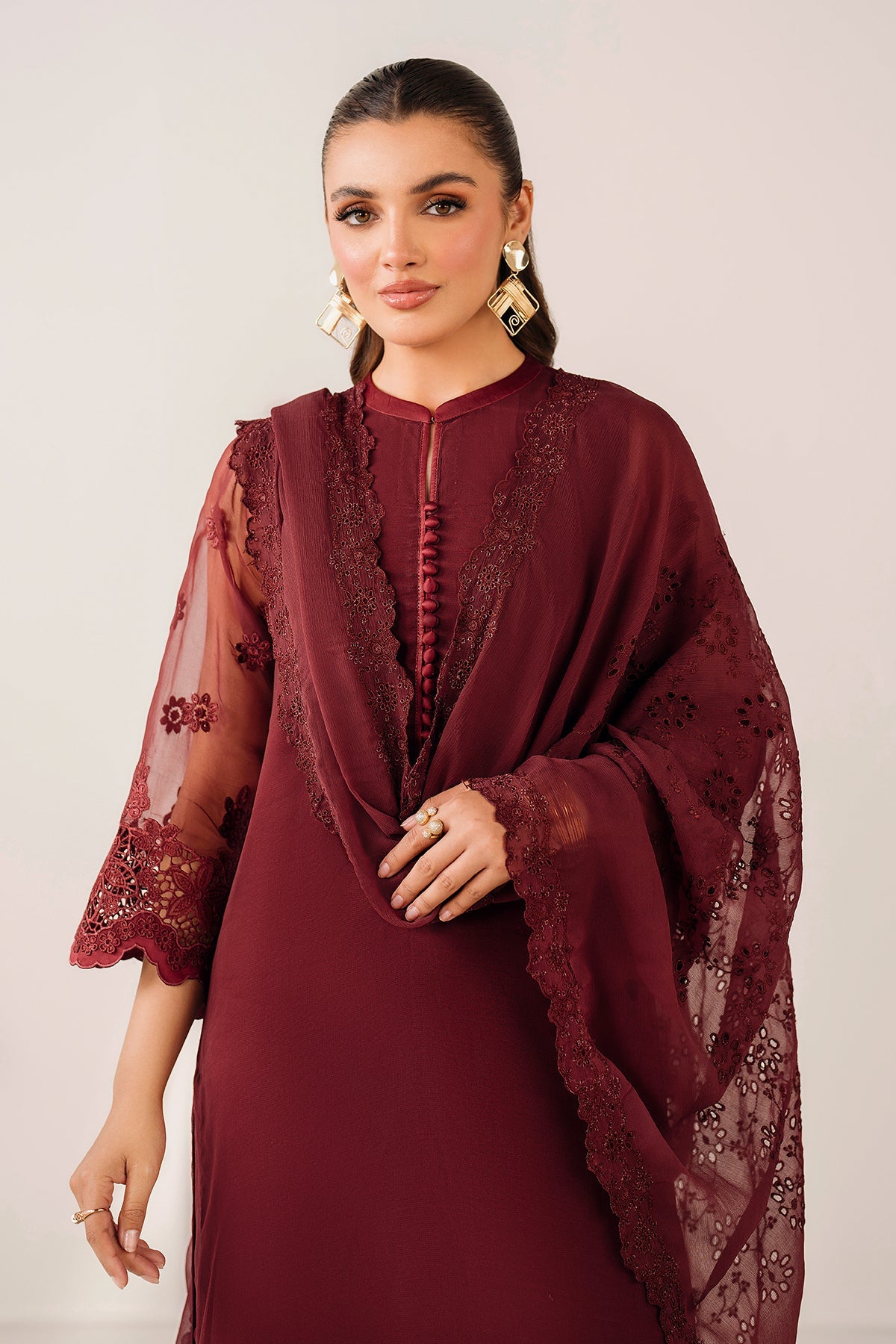 EMBROIDERED CHIFFON DUPATTA 76
