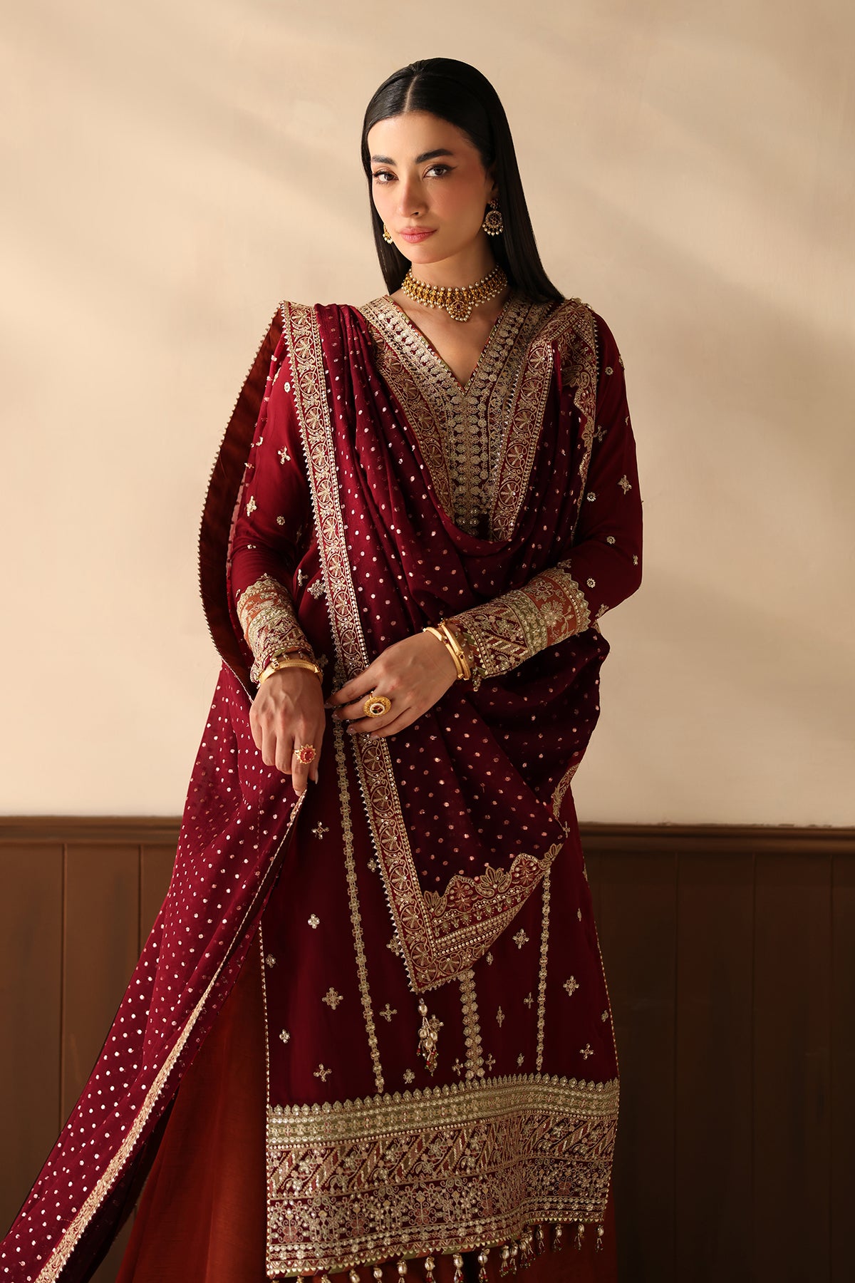 EMBROIDERED CHIFFON SF-4486