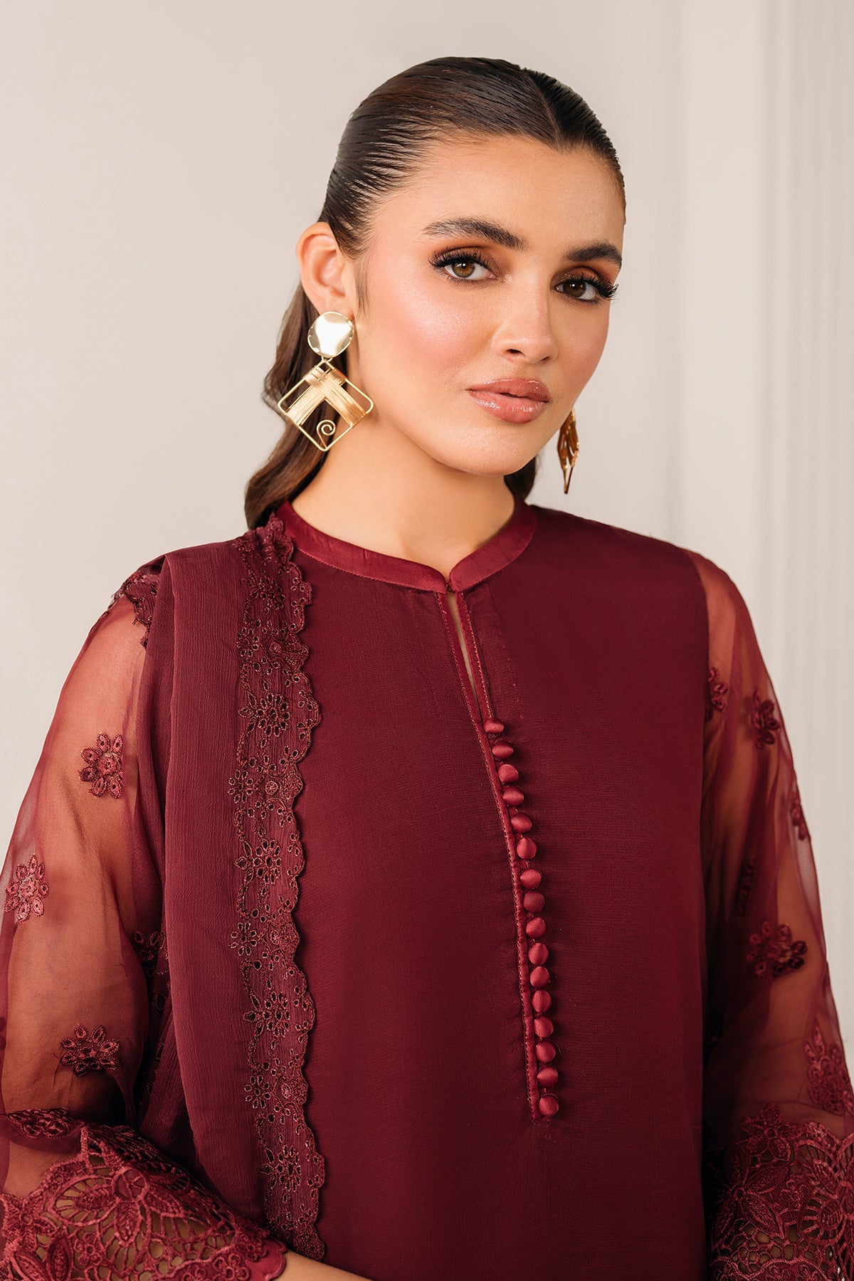 EMBROIDERED CHIFFON PR-1133
