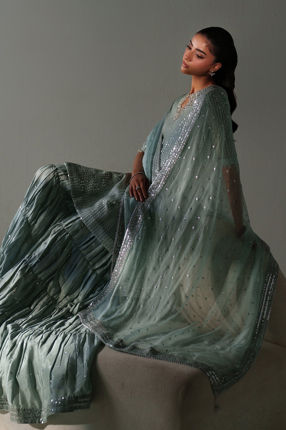 EMBROIDERED CHIFFON SF-4389