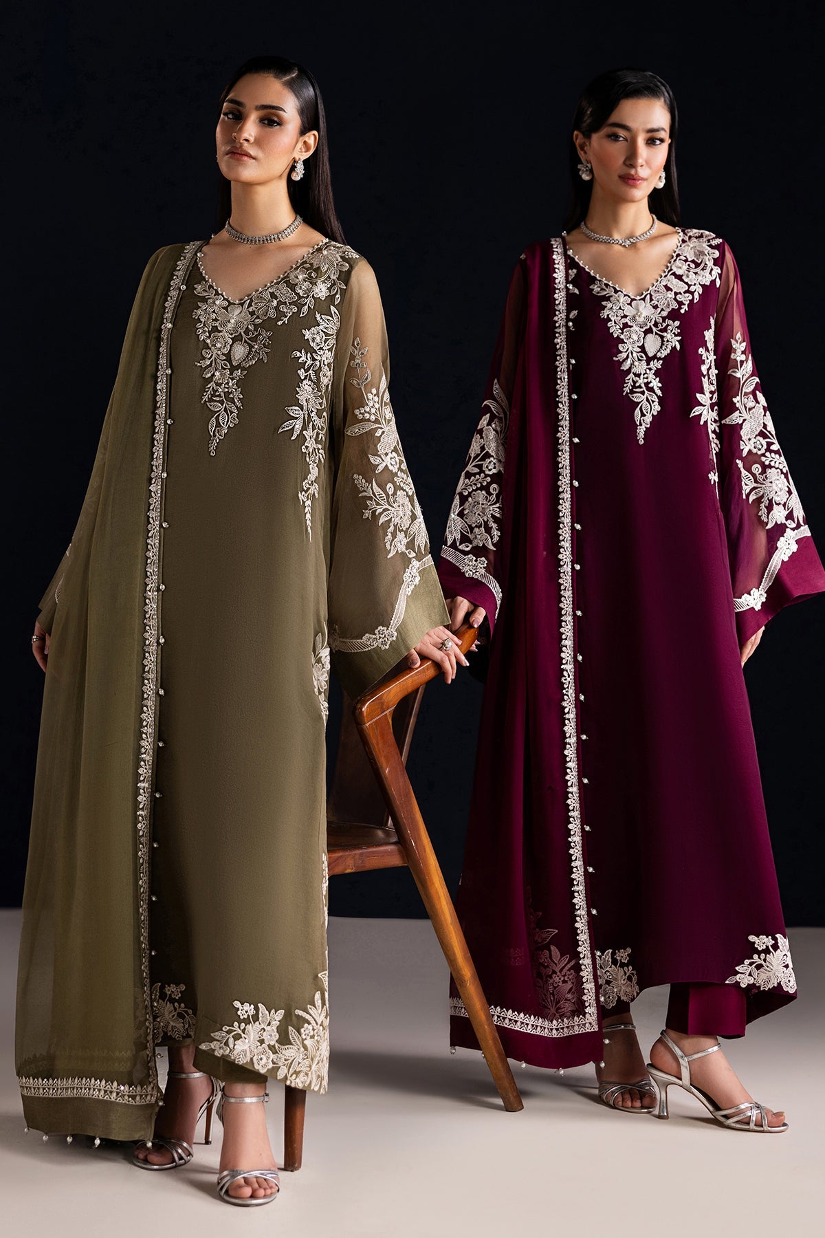 EMBROIDERED CHIFFON PR-1323