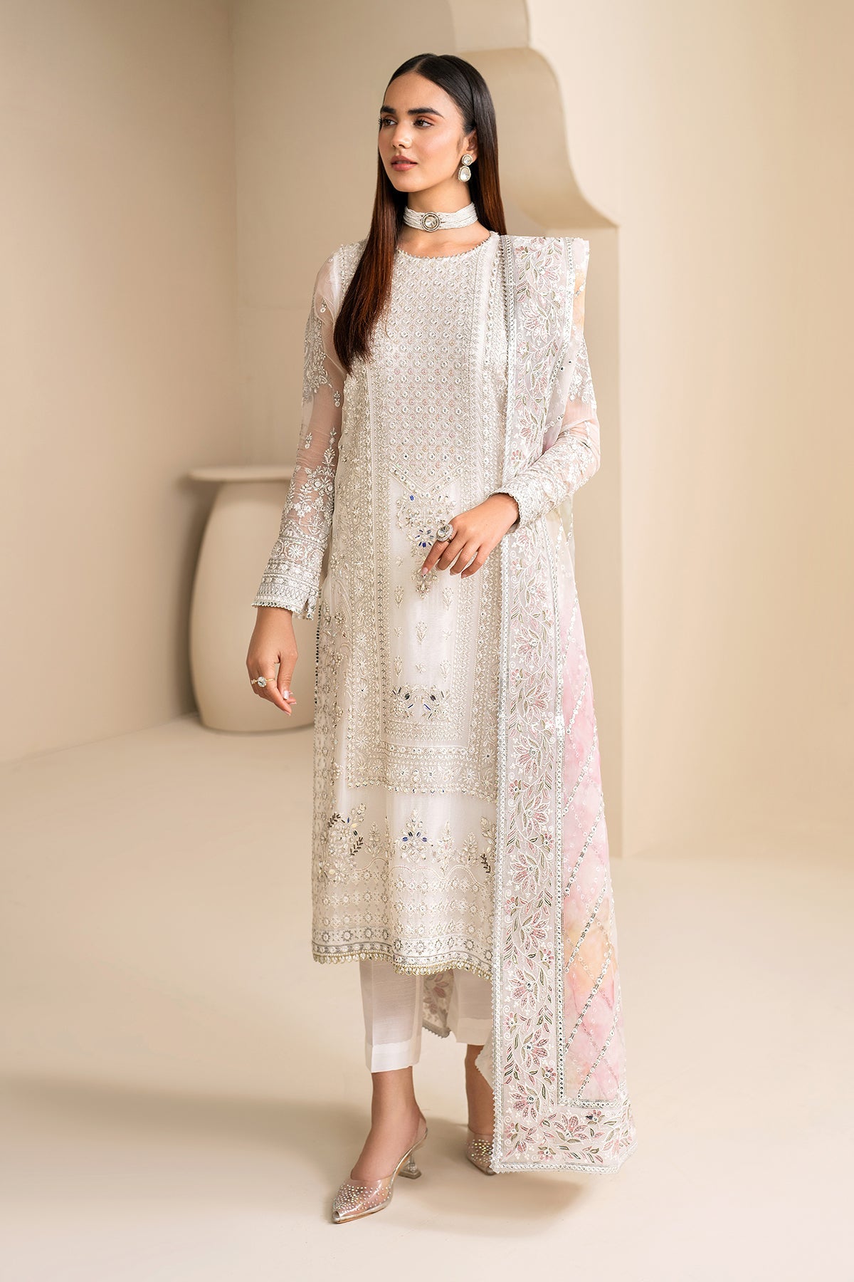 EMBROIDERED CHIFFON UF-623