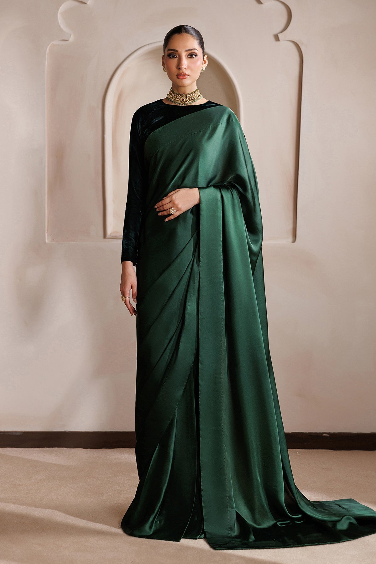 PLAIN SHAMOOZ SILK SAREE EN-1392