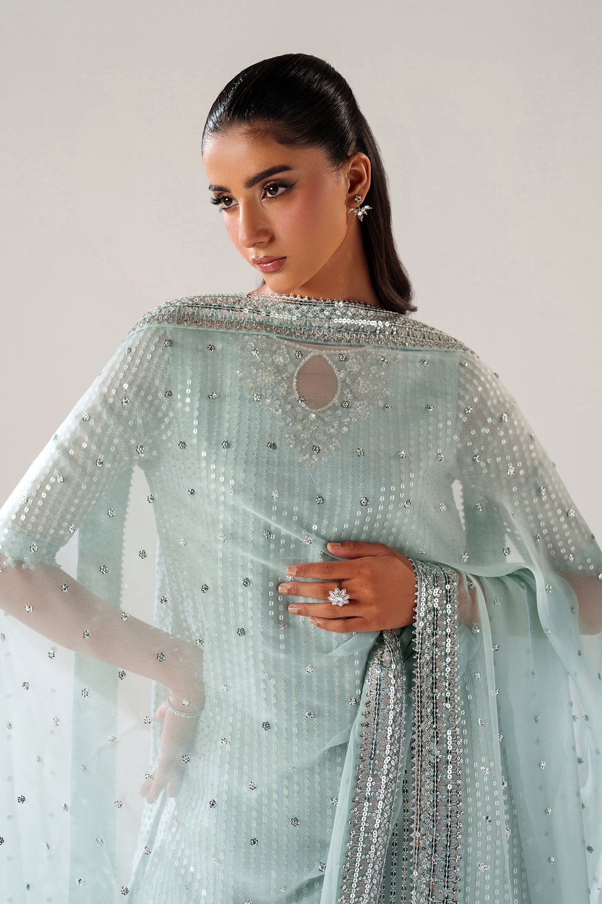 EMBROIDERED CHIFFON SF-4389