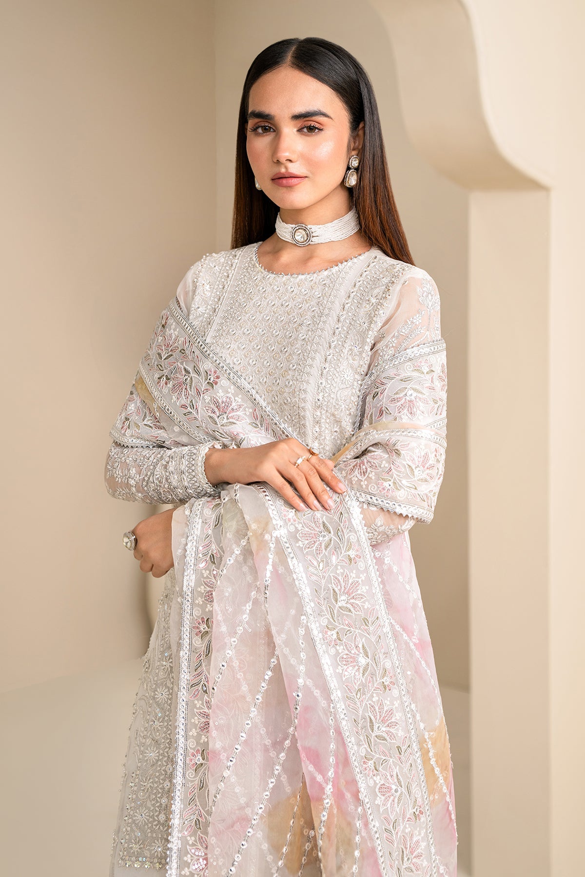 EMBROIDERED CHIFFON UF-623