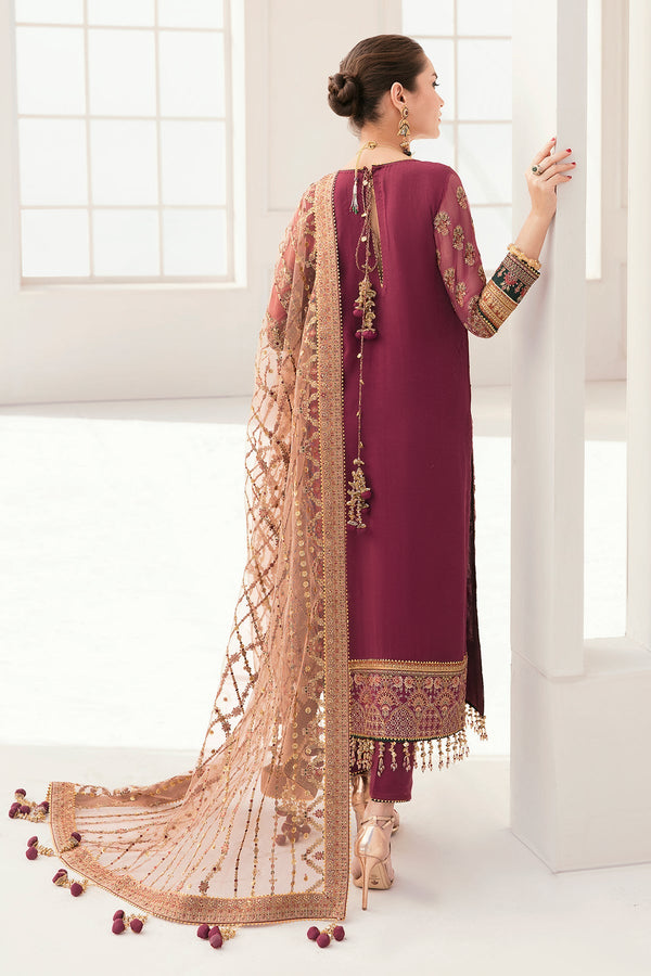 Red Premium Embroidered Chiffon main image 0